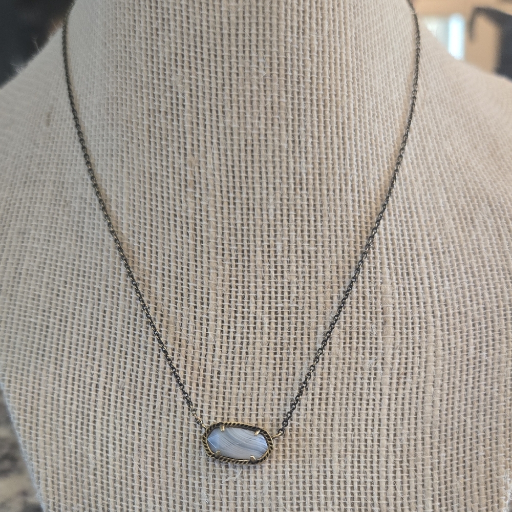 Kendra Scott Agate Brass Elisa necklace